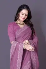 Violet Brasso Siroski Diamond Saree - Punjabi Threads product image 3