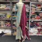 Aqua Royale Embroidered Sharara Set - Punjabi Threads product image 1