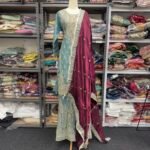 Aqua Royale Embroidered Sharara Set - Punjabi Threads product image 1