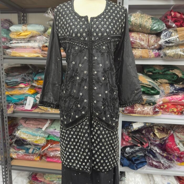 Black Diamond Handcrafted Suit Set - Punjabi Threads product image 2