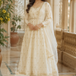 Ivory Embroidered Anarkali Set - Punjabi Threads product image 1
