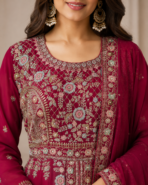Maroon Luxury Sharara Suit - Punjabi Threads product image 1