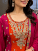 Rani Sunset Sharara Suit - Punjabi Threads product image 2