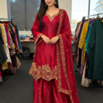 Ruby Royale Embroidered Palazzo Suit - Punjabi Threads product image 1