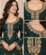 Emerald Green Sharara Suit - Punjabi Threads product image 3